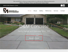 Tablet Screenshot of dmconcrete.biz