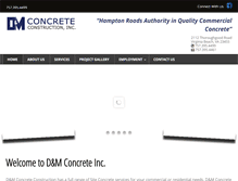 Tablet Screenshot of dmconcrete.net